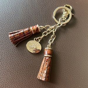 Brahmin Key Ring with Tassels in EUC